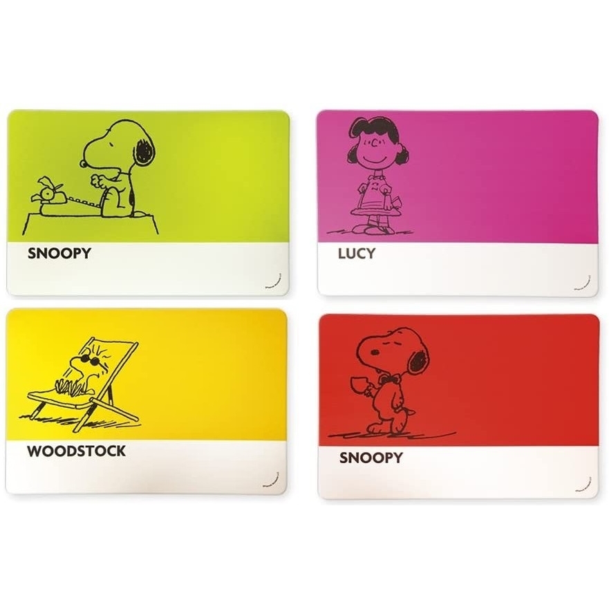 Excelsa set 4 tovagliette Peanuts multicolore assortite cod.67486